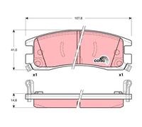 Pastillas de freno GDB1309 TRW para OPEL CHEVROLET MEGA CADILLAC BUICK