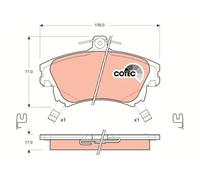 Pastillas de freno GDB1313 TRW para MITSUBISHI VOLVO
