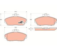 Pastillas de freno GDB1319 TRW para LAND ROVER FREELANDER I