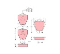 Pastillas de freno GDB1329 TRW para AUDI 100 C4 Sedán 100 C4 Avant A6 C4 A8 D2