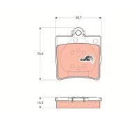 Pastillas de freno GDB1335 TRW para MERCEDES-BENZ CHRYSLER