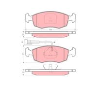 Pastillas de freno GDB1341 TRW para FIAT PALIO Weekend