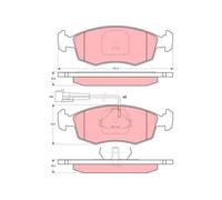 Pastillas de freno GDB1341 TRW para FIAT PALIO Weekend
