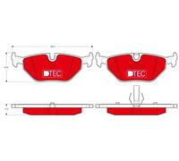 Pastillas de freno GDB1344DTE TRW para BMW SAAB ROVER MG ALPINA