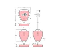 Pastillas de freno GDB1381 TRW para VW AUDI