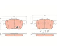 Pastillas de freno GDB1388 TRW para VOLVO V70 I S80 I XC70 I Cross Country S60 I