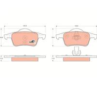 Pastillas de freno GDB1389 TRW para VOLVO V70 I S80 I XC70 I Cross Country S60 I