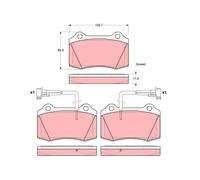 Pastillas de freno GDB1392 TRW para FIAT ALFA ROMEO