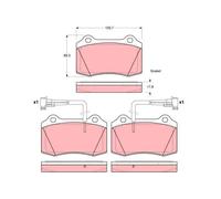 Pastillas de freno GDB1392 TRW para FIAT ALFA ROMEO