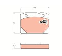 Pastillas de freno GDB140 TRW para LADA 1200-1600 1200-1500 Station Wagon NOVA
