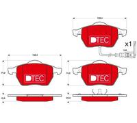Pastillas de freno GDB1403DTE TRW para AUDI SKODA VW SEAT