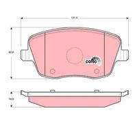 Pastillas de freno GDB1414 TRW para SEAT SKODA VW