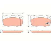 Juego de pastillas de freno, freno de disco TRW GDB1452, Delantero