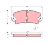 Pastillas de freno GDB149 TRW para RENAULT TALBOT ALPINE FIAT LOTUS