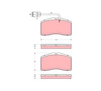 TRW Juego de pastillas de freno Delantero con contacto avisador de desgaste GDB1506 Juego de pastillas de freno Compatible con AUDI A8 D2 4D2, 4D8