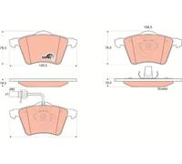 Pastillas de freno GDB1538 TRW para VW FORD SEAT