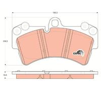 Pastillas de freno GDB1548 TRW para AUDI PORSCHE VW