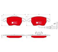 Pastillas de freno GDB1550DTE TRW para VW SKODA AUDI SEAT