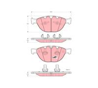 Pastillas de freno GDB1558 TRW para BMW ROLLS-ROYCE