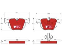 Pastillas de freno GDB1560DTE TRW para BMW 3 Touring 3 3 Descapotable 3 Coupé X1