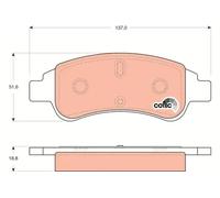 Pastillas de freno GDB1563 TRW para CITROËN PEUGEOT