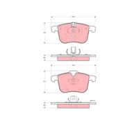 Pastillas de freno GDB1567 TRW para CADILLAC SAAB OPEL