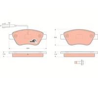 Pastillas de freno GDB1590 TRW para LANCIA FIAT