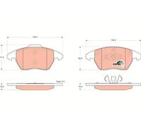 Pastillas de freno GDB1605 TRW para VW PEUGEOT AUDI FORD CITROËN SEAT