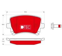 Juego de pastillas de freno TRW GDB1622DTE, atrás
