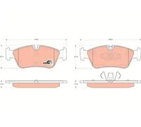 Pastillas de freno GDB1625 TRW para BMW 1 Coupé 1 3 1 Descapotable