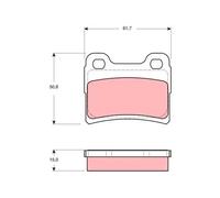 Pastillas de freno GDB1639 TRW para FORD ESCORT V ORION III ESCORT V Turnier