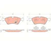 Pastillas de freno GDB1642 TRW para MERCEDES-BENZ CLASE R CLASE GL CLASE E
