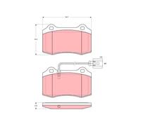 Pastillas de freno GDB1644 TRW para SEAT LEON