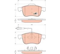 Pastillas de freno GDB1647 TRW para ALFA ROMEO 159 159 Sportwagon SPIDER