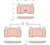 Pastillas de freno GDB1648 TRW para ALFA ROMEO LANCIA