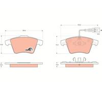 Pastillas de freno GDB1651 TRW para VW TOUAREG