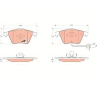 Pastillas de freno GDB1659 TRW para AUDI A6 C6 A6 C6 Avant A6 Allroad C6