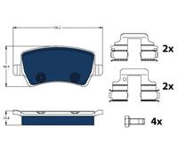 Pastillas de freno GDB1685BTE TRW para VOLVO V60 I