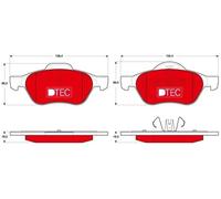 TRW Juego de pastillas de freno Delantero no preparado para indicador de desgaste con accesorios GDB1687DTE Juego de pastillas de freno