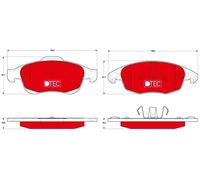 Pastillas de freno GDB1690DTE TRW para CITROËN PEUGEOT DS