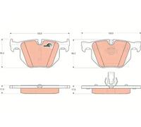 Pastillas de freno GDB1727 TRW para BMW 5 5 Touring 6 6 Descapotable