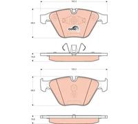 Pastillas de freno GDB1729 TRW para BMW 3 Touring X1 3 3 Coupé 3 Descapotable