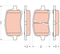 Pastillas de freno GDB1755 TRW para OPEL CHEVROLET