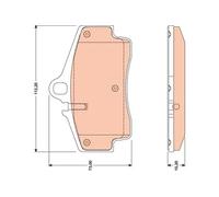 TRW Juego de 4 pastillas de freno para PORSCHE: Boxster, 911, Cayman (Ref: GDB1757)