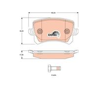 Pastillas de freno GDB1763 TRW para VW SEAT AUDI
