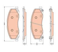 Juego de pastillas de freno TRW GDB1781, delante
