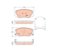 Pastillas de freno GDB1782 TRW para SAAB OPEL CHEVROLET