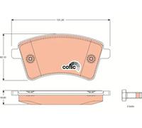 Pastillas de freno GDB1785 TRW para RENAULT MERCEDES-BENZ NISSAN