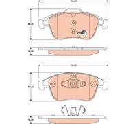 Pastillas de freno GDB1790 TRW para RENAULT MEGANE III Hatchback MEGANE CC
