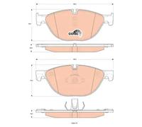TRW Juego de 4 pastillas de freno para BMW: SÃ©rie 5, SÃ©rie 7, SÃ©rie 6 (Ref: GDB1838)